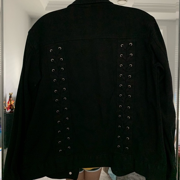 PACSUN BLACK DENIM JACKET - Picture 3 of 3